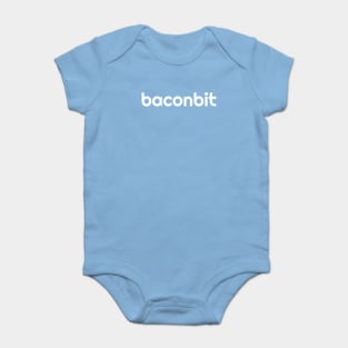 BaconBit - White Print Baby Bodysuit